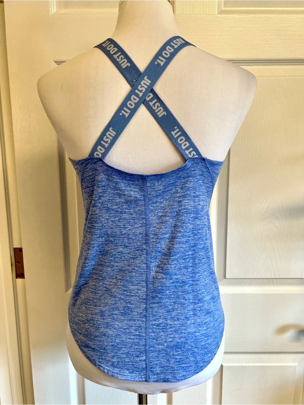 Nike Dri-FIT Blue Heathered Racerback Tank Top Women’s S Athletic Workout active